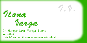 ilona varga business card